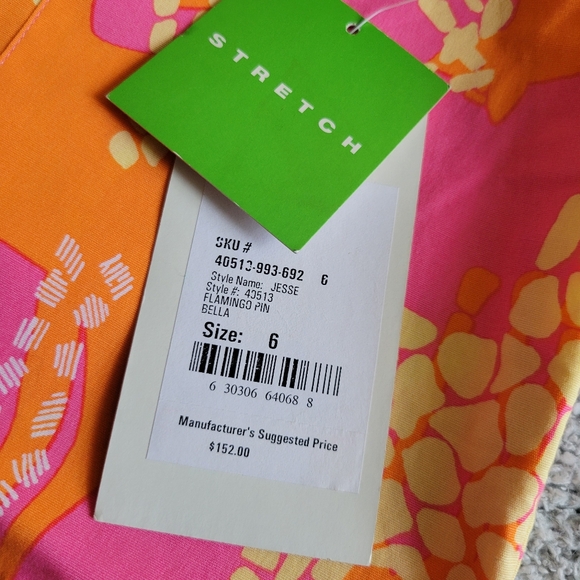 Vintage Lilly Pulitzer Wide Leg Giraffe Print NWT Size 6 - Picture 3 of 5